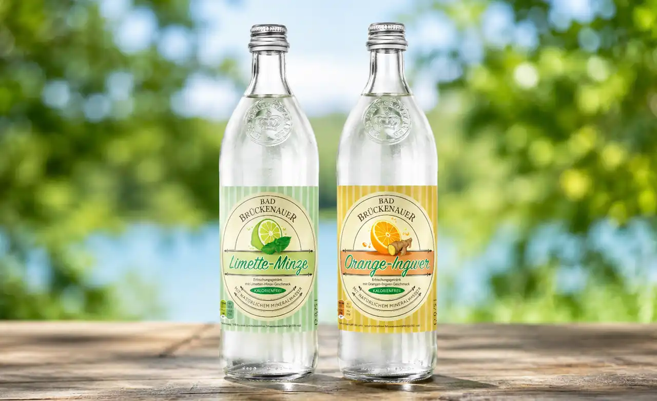 Bad Brückenauer Limette-Minze und Orange-Ingwer – die neuen Mineralwasser-Sorten 2026 mit Geschmack.
